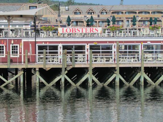 Pier em Bar Harbor, no Maine, nos Estados Unidos